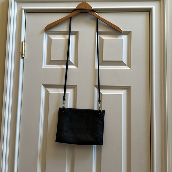 Shinola Detroit Black Leather Slim Crossbody - Picture 4 of 12